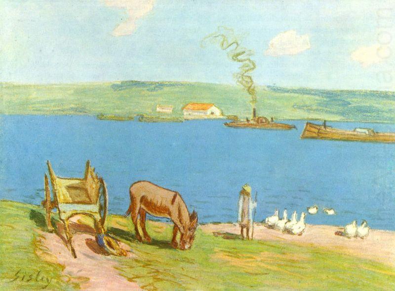 Alfred Sisley Flussufer china oil painting image